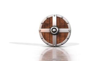 Gaming Shield 3D Rotating and Zooming Towards the Camera. Shield 3D Icon. 4K video