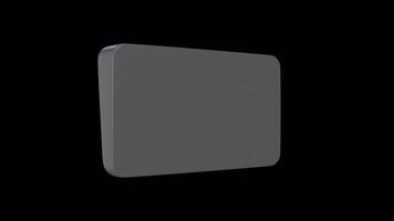 3D Keyboard Icon Rotating on a Transparent Background. Seamless Loop. Buttons. 4K video