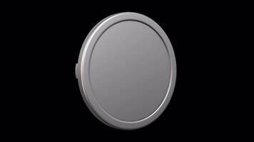 3D Gaming Shield Rotating on a Transparent Background. Seamless Loop. 4K video