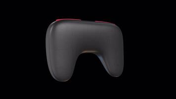 3D Videogame Controller Icon Rotating on a Transparent Background. Joystick. 4K video