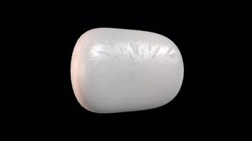 3D Soap Bar Rotating on a Transparent Background. Seamless Loop. Soap Bar 3D. 4K video
