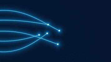 Glowing Animated Lines. Motion Graphics Lines. 3D Travelling Glowing Lines. 4K video