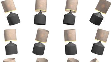 3D Designed Room Lamps Falling Animation. Room Lamps 3D. 4K video