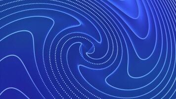 Abstract Spiral Animated Background. Dark Blue Background. Particles Animation. 4K video