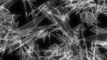 Abstract Shattered Glass Animation. Dynamic Fractured Patterns. Broken Glass. 4K video