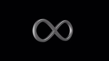 3D Loop Icon Rotating on a Transparent Background. Seamless Loop. Infinite. Forever. 4K video