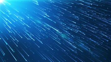 Abstract Blue Particles Trails Background. Particles Abstract Background. 4K video