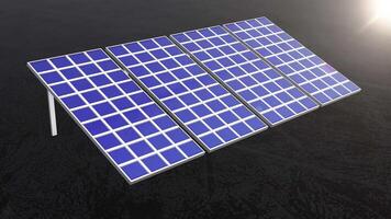 Harnessing Solar Power with Modern Solar Panel Technology. Solar Plates. 4K video