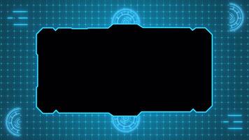 SciFi Border Overlay. Transparent Background. Futuristic UI. Technology. 4K video