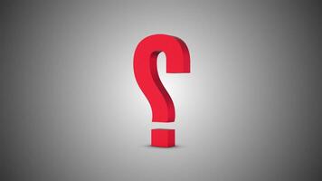 3D Question Mark Icon Rotating with Seamless Loop. Question Mark. 4K video
