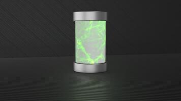 3D SciFi Incubator Animation. Rotating SciFi Incubator. Glass Reflection. 4K video