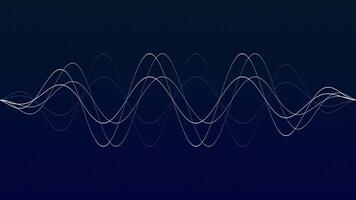 som ondas animação desatado laço. audio visualizador. audio espectro. 4k video