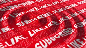 Dynamic Like and Subscribe Animation Background. Typography Animation. 4K video