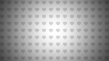 Heart Shape Animated Background. Seamless Loop. Black and White Background. 4K video