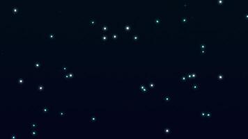 Glowing Particles Moving in Random Directions. Abstract Particle. 4K video