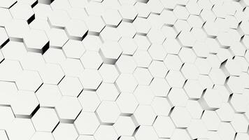 Abstract 3D Hexagon Background. Honeycomb Cube Animation. 4K video