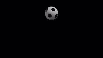 Football rebondir animation avec une transparent Contexte. rebondir football balle. 4k video