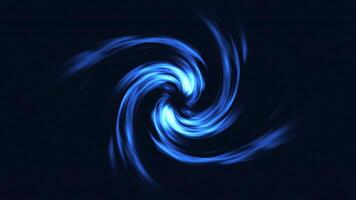 Glowing Blue Twirl Background. Animated Rotating Lines. 4K video