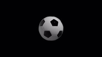 3D Football Transition. Soccer Ball Transition. Transparent Background. 4K video