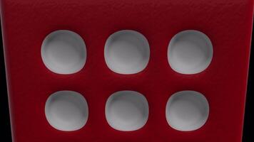 3D Dice Transition on a Transparent Background. 3D Dice. 4K video