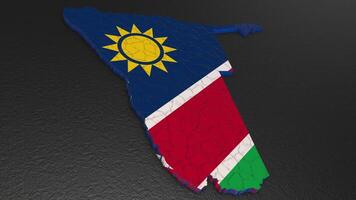 Namibia map 3d. 3d map of Namibia. video
