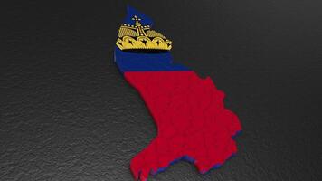 Liechtenstein map 3d. 3d map of Liechtenstein. video