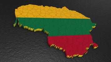 Lithuania map 3d. 3d map of Lithuania. video