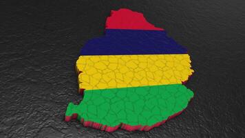 Mauritius map 3d. 3d map of Mauritius. video