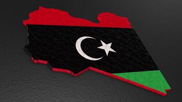 Libya map 3d. 3d map of Libya. video