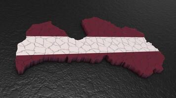 Latvia map 3d. 3d map of Latvia. video