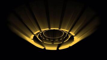 Animated HUD with Hologram rays Beam. Transparent Background. 4K video