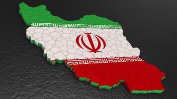 Iran map 3d. 3d map of Iran. video