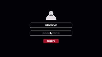 Failed Login Attempt with a Transparent Background. Incorrect Password. Accessing Account. 4K video