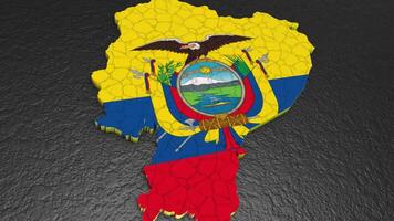 Ecuador map 3d. 3d map of Ecuador. video