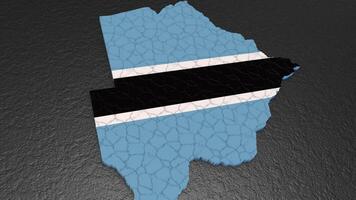 Botswana map 3d. 3d map of Botswana. video