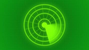 Radar Scan Screen Animation. Green Radar Scan Screen. Seamless Loop. 4K video