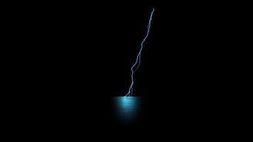 Electric Lightning Effect on a Reflective Floor. Lightning Fx video