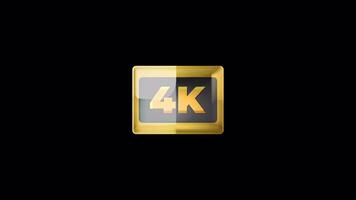 4K Logo Icon with a Glossy Effect on a Transparent Background. video