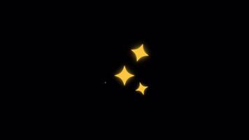 Sparkling Stars Animation on a Transparent Background With Seamless Loop. video