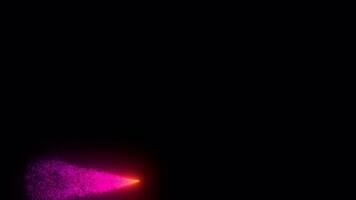 Glowing Light Trail Particles on a Transparent Background. Glowing Abstract Lines. 4K video