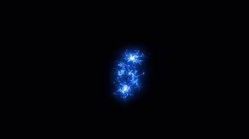 Electric Light Sparkles on a Transparent Background. Lightning Effect video