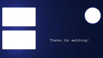 Outro for videos with a transparent background. End screen for online videos. Tech Background Outro