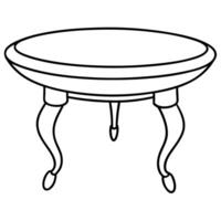 table, illustration line art vector