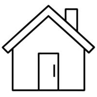 different home icon outline art on white background, illustration line art vector