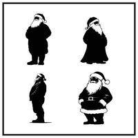 Santa Claus silhouette clipart on a white background vector
