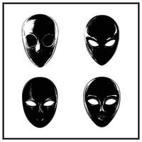 A spooky mask with empty eyes clipart silhouette vector