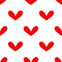 Red heart shape seamless pattern. vector