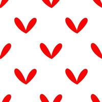 Beautiful red heart seamless pattern. vector