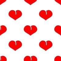 Red heart mix with peach shape seamless pattern. vector