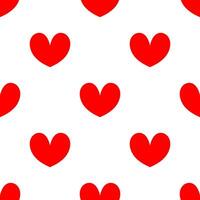 Big red heart shape seamless pattern. vector